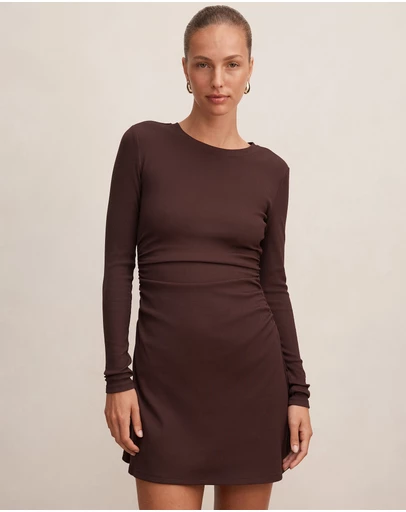 Forever New - Ash Long Sleeves Ribbed Mini Dress