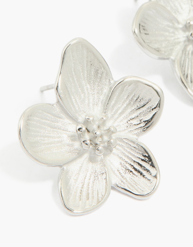 Lovisa - Waterproof Stainless Steel Mini Textured Flower Earrings
