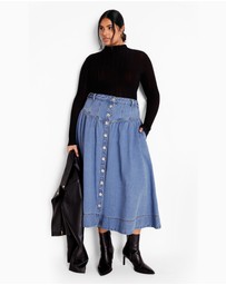City Chic - Ari Denim Skirt