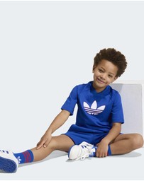 adidas Originals - Trefoil Loose Shorts and Tee Set - Kids-Teens