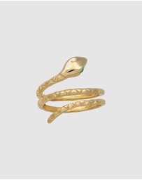Elli Jewelry - Ring Snake Statement 925 Sterling Silver