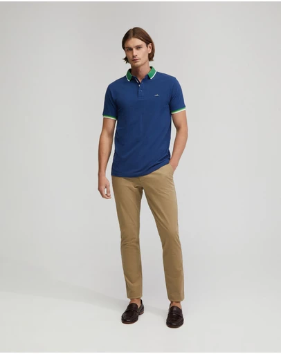 Oxford - Cam Contrast Collar Pique Polo