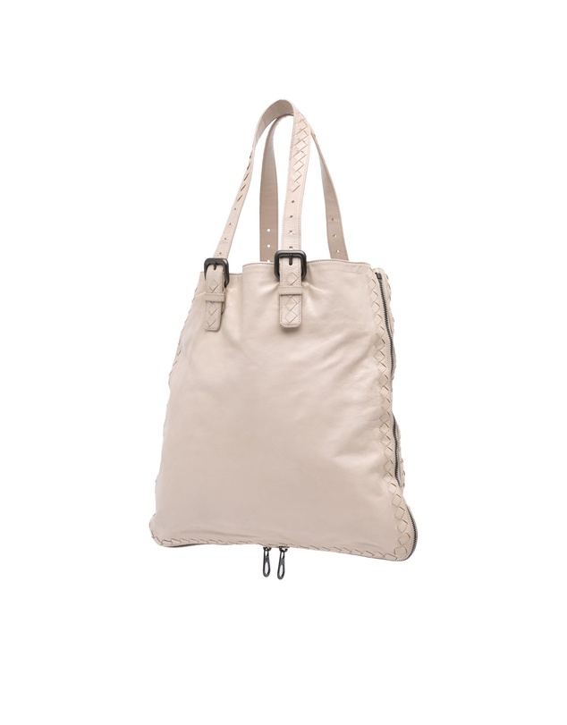 Pre-Loved by Azura Reborn - Pre-Loved Leather Intrecciato Side Zip Tote