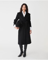 Forcast - Orla Wool Blend Tie Waist Coat