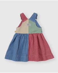 Goldie + Ace - Patchwork Stripe Heidi Pinafore Dress - Babies-Kids