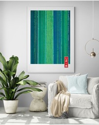 Inka Arthouse - Minimal Green Japanese Art Print