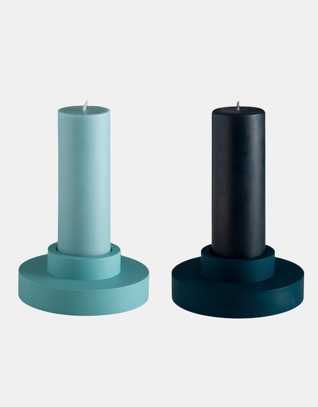 porter green - flipp lrg silicone unbreakable candle holder set