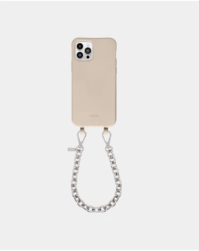 LOUVE COLLECTION - Desert Sand Phone Case + Kate Silver-Plated Wristlet