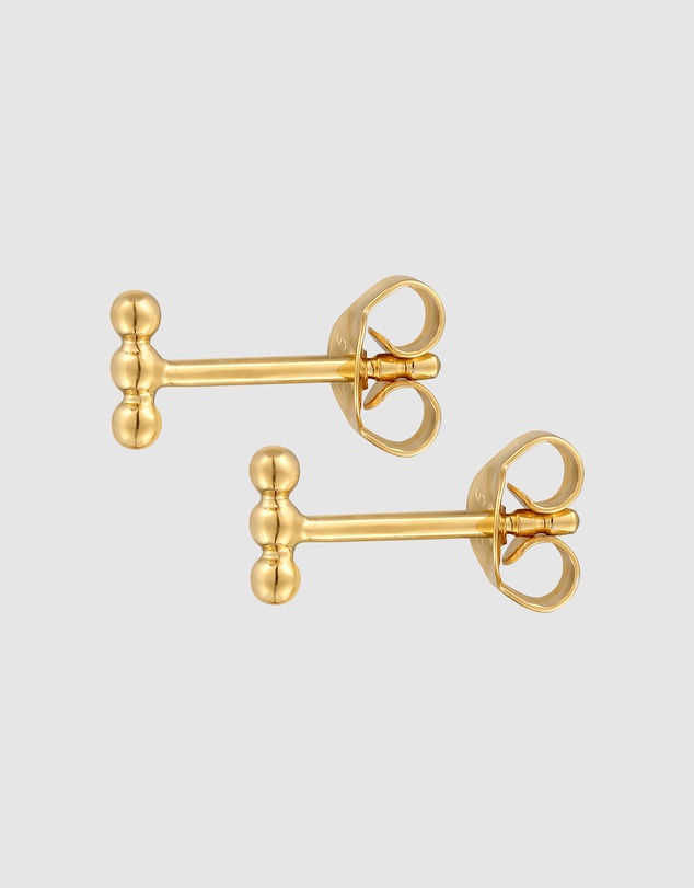 Elli Jewelry - Ball Stud Earrings in Gold-Plated 925 Silver