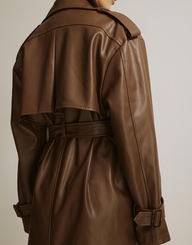 Atmos&Here - Mila PU Trench Coat