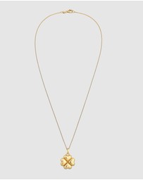 Elli Jewelry - Necklace Cloverleaf 925 Sterling Silver Gold-Plated