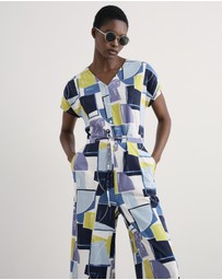 Seasalt - Seasalt Cornwall Blue Rose Trellis Jumpsuit