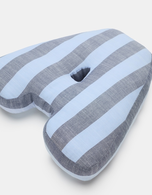 Seed Heritage - Blue Stripe Initial Cushion