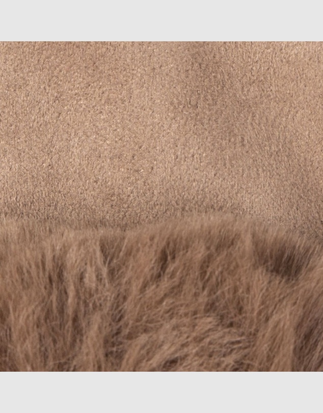 DENTS - Touchscreen Velour-Lined Faux Suede Gloves with Faux Fur Cuffs