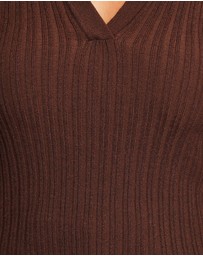 Petal & Pup - Emmerson Long Sleeve Knit Top - Chocolate