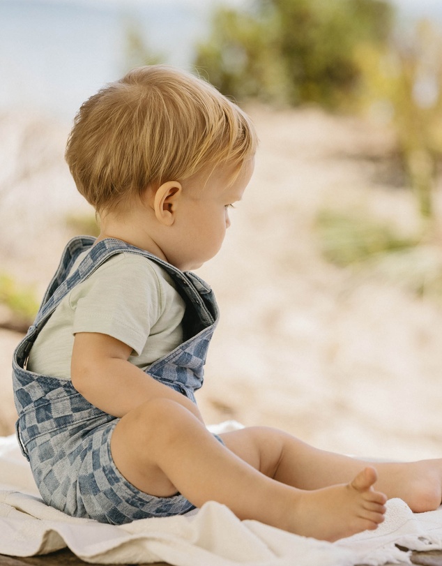 Bebe by Minihaha - The Waterhole Check Denim Overall