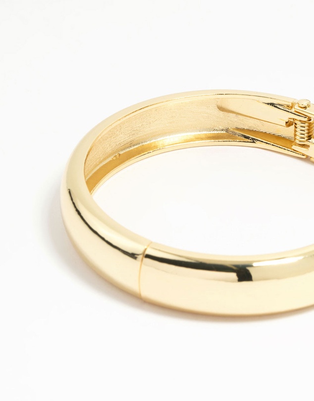 Lovisa - Gold Plated Smooth Hinged Bangle