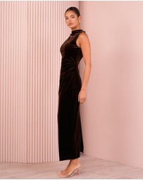 Azzurielle - Moriah High Neck Maxi Gown