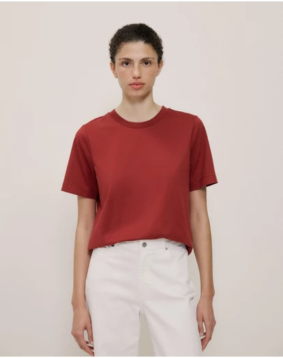 Trenery - Australian Cotton Classic T-shirt in Russet