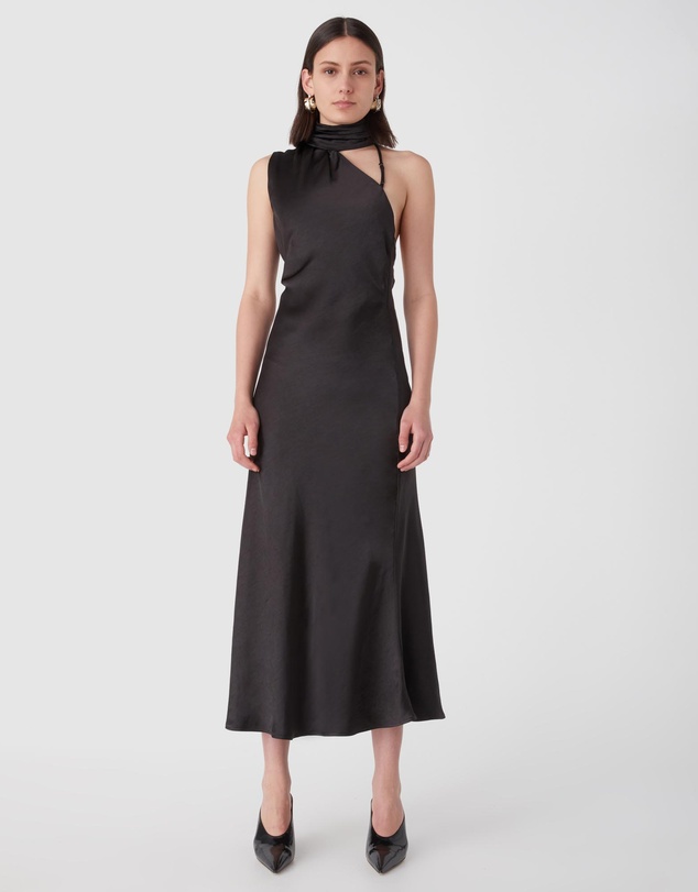 MISHA - Elania Satin Midi Dress