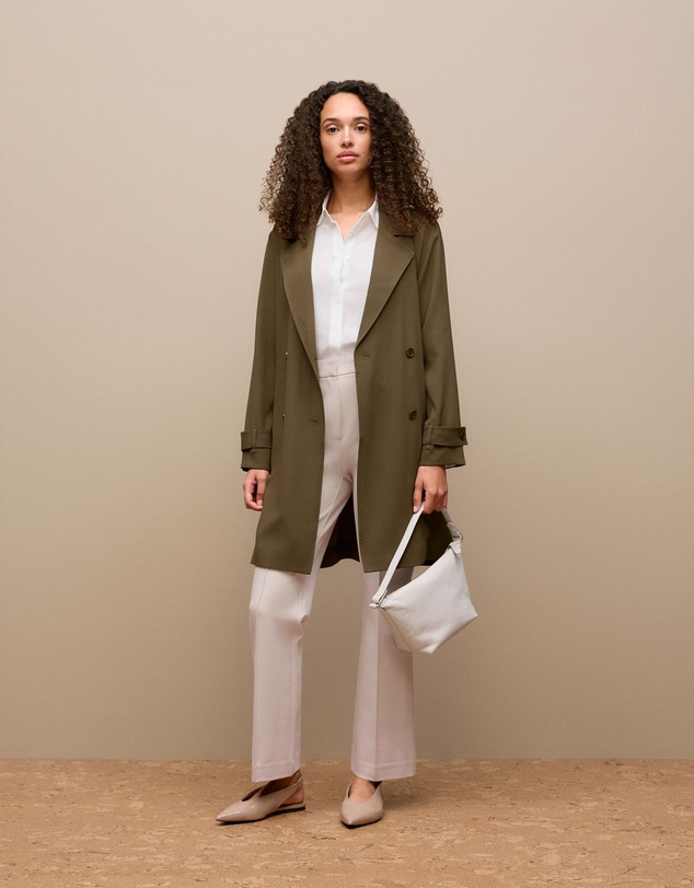 Trenery - Ponte Tailored Kick Flare Pant in Stone
