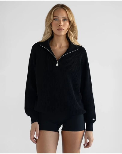 Leelo Active - Knit Quarter Zip Jumper