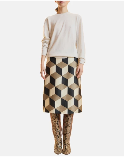 Cynthia Rowley - Silk Wool Midi Skirt