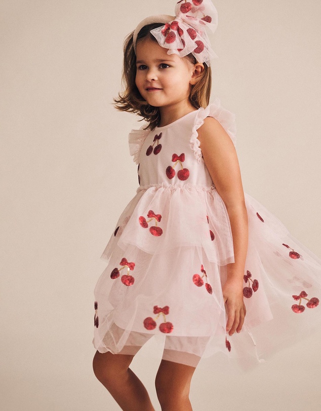 Huxbaby - Sequin Cherry Pie Tulle Dress - Babies