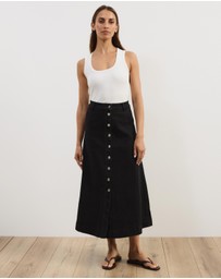 Atmos&Here - Aston Denim Midi Skirt