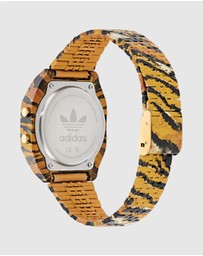 adidas Originals - Digital Two Gold-Tone Animal Print Bracelet Watch