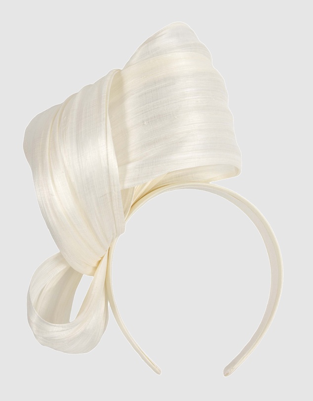 Fillies Collection - Bespoke Cream Bow Racing Fascinator