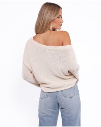 Petal & Pup - Kosas Off Shoulder Knit Top - Cream