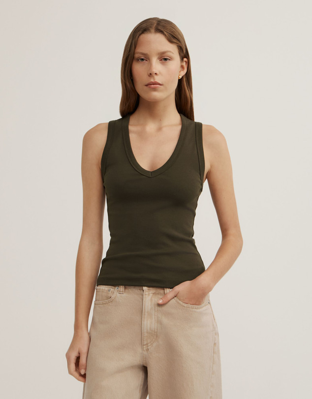 Witchery - Fine Rib V-neck Tank