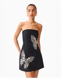 Elliatt - Mira Strapless Mini Dress in Black