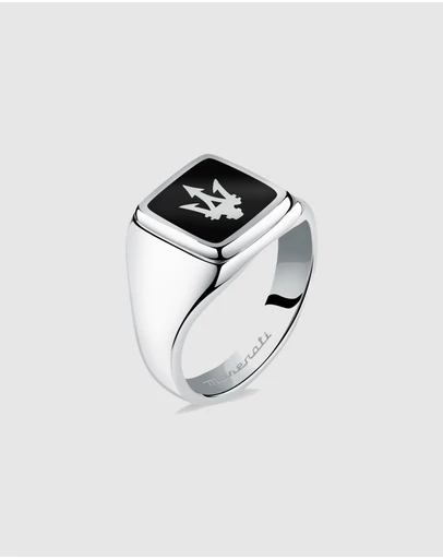 Maserati - Black Enamel Size 019 Ring