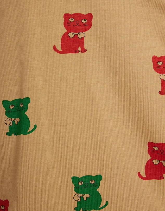 Mini Rodini - Kittens AOP SS Grandpa Tee - Babies-Teens
