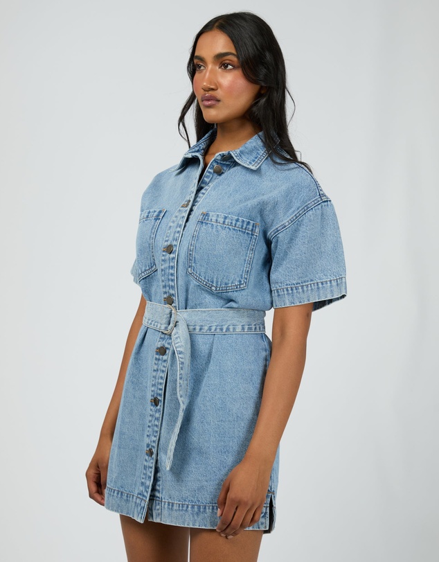 All About Eve - Sunny Denim Dress Light Blue
