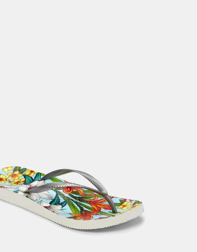 Vionic - Noosa Print Toe Post Sandal - Light Blue Floral
