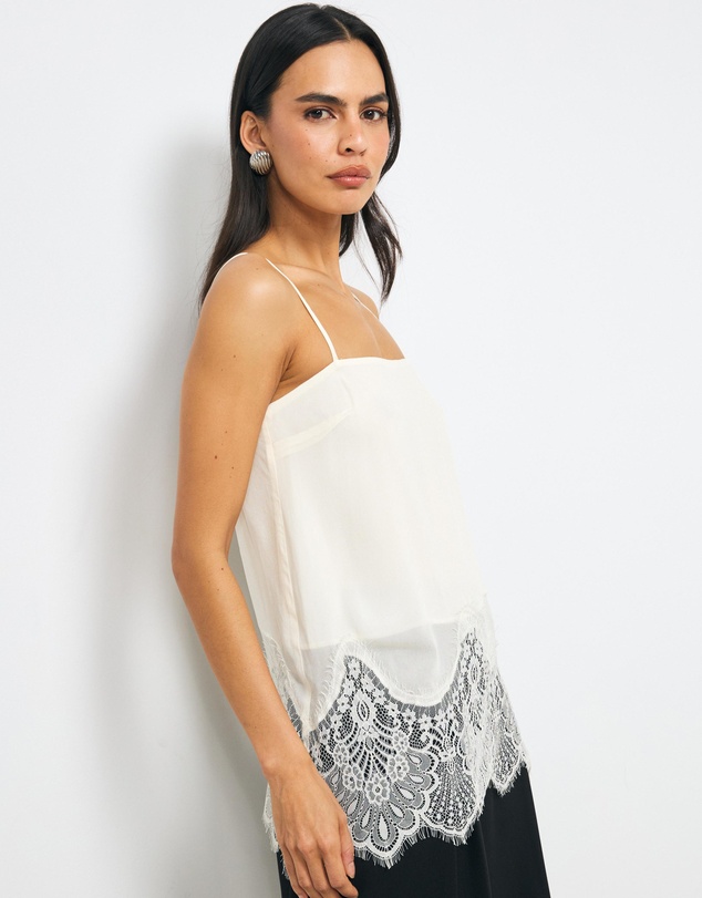AERE - Alina Lace Trim Cami Top