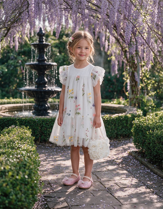 Bebe by Minihaha - Alana Floral Embroidered Dress - Kids