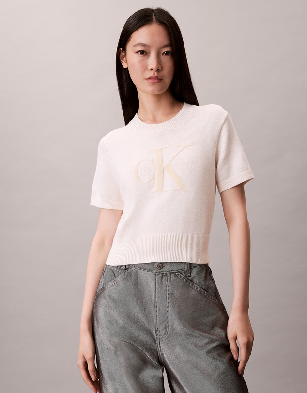 Calvin Klein Jeans - Monologo Cropped Jumper