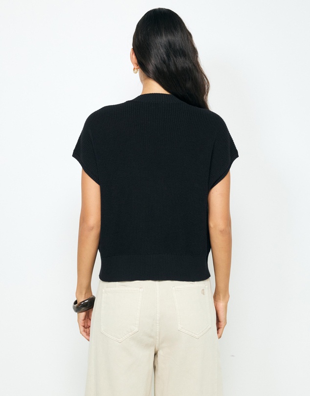 AERE - Ava Organic Cotton Tie Front Top