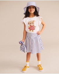 Huxbaby - Ocean Stripe Yoke Skirt - ICONIC EXCLUSIVE - Babies-Teens