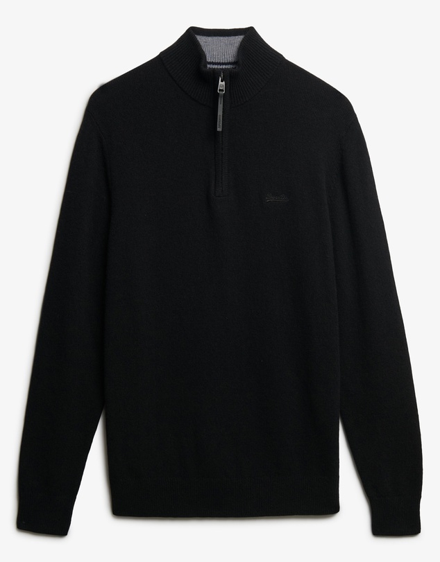 Superdry - Wool Blend Half Zip Slim Fit Jumper