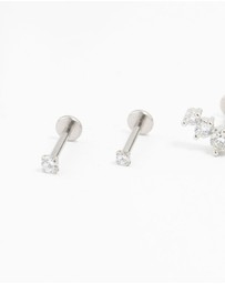 Lovisa - Surgical Steel Round Crawler Flat Backs 3-Pack