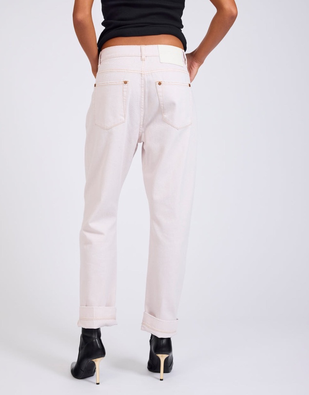 ONE TEASPOON - Bandits Low Waist Boyfriend Denim Jeans - Pink Tint