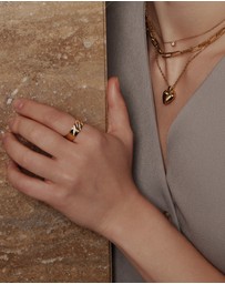 Ania Haie - Ania Haie Gold Shield Pendent Necklace
