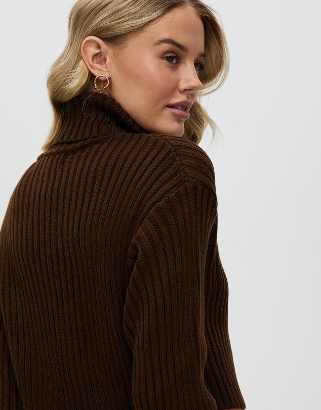 Style Addict - Chunky Knit Crop Skivvy