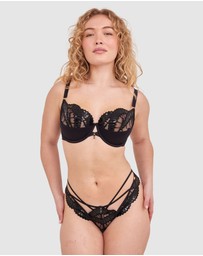 Bras N Things - Vamp Vixen High Leg Brazilian Knicker - Black
