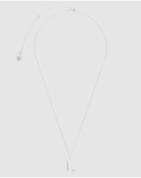 Wanderlust + Co - Alphabet Bubble Silver Necklace - Letter E